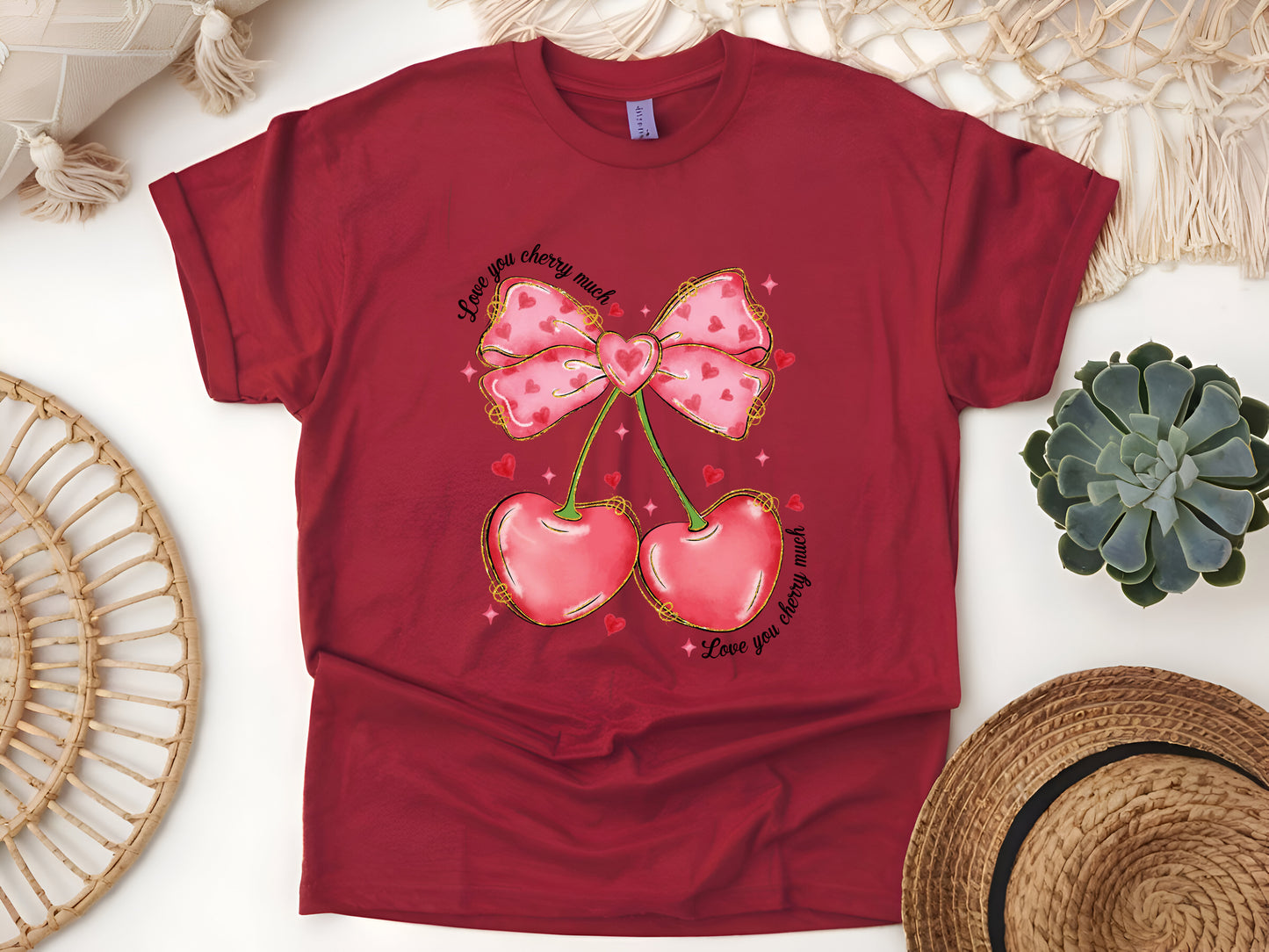 Love You Cherry Much T-Shirt – Cute Fruit Pun Tee, Fun Gift for Couples, Friends & Family, Adorable Unisex Shirt for Everyday Wear