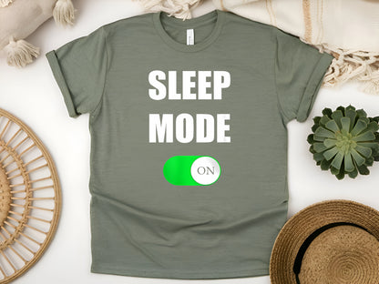 Sleep Mode On Shirt, Funny Nap Lover Tee, Cute Sleeping T-Shirt, Lazy Day Pajama Gift, Unisex Cozy Bedtime Tee