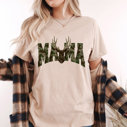 Camo Mama Deer Hunting T-Shirt – Perfect for Hunting Moms