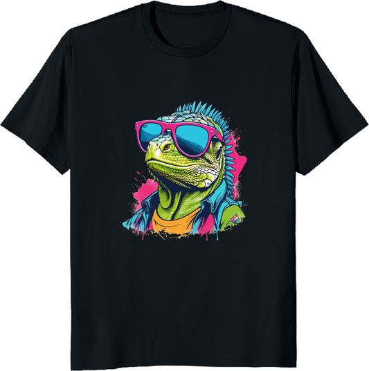 Funny Iguana Lizard Shirt - Cool Reptile Lover - Unique Lizard Illustration Unisex Tee