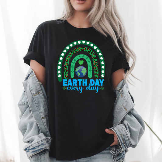 Earth Day Everyday – Colorful Rainbow Eco-Friendly T-Shirt