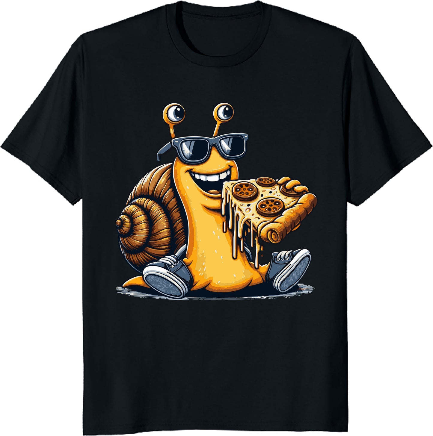 Cool Snail with Pizza Slime Unisex Tee - Funny Slow & Tasty Shirt