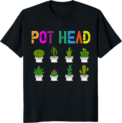 Pot Head Succulent Unisex Tee – Funny Plant Lover & Gardener Gift