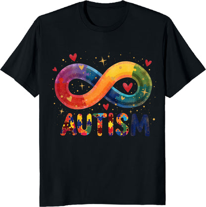 Autism Awareness T-Shirt – Rainbow Infinity Symbol Neurodiversity Tee