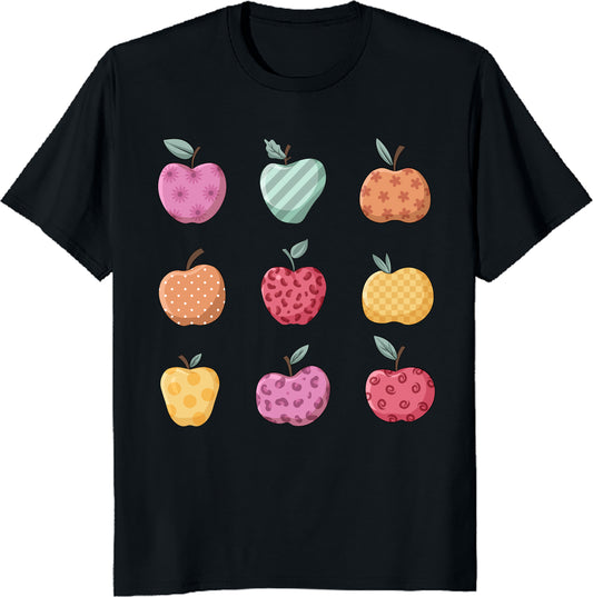 Teacher Apple Shirt - Cute Back to School Tee - Fun Gift for Educators Unisex Tee