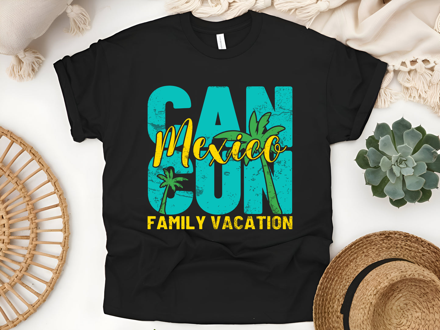 Cancun Mexico Family Vacation T-Shirt - Matching Beach Trip Tee