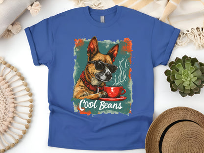 Dog Coffee Beans T-Shirt - Funny Coffee Lover Tee - Cute Dog & Caffeine Gift Unisex Shirt