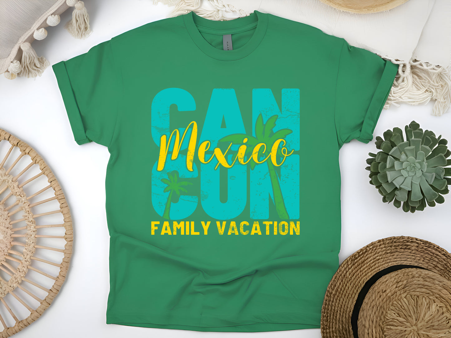 Cancun Mexico Family Vacation T-Shirt - Matching Beach Trip Tee