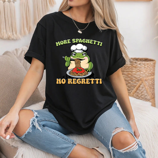 More Spaghetti No Regretti Shirt - Funny Frog Pasta Lover Tee