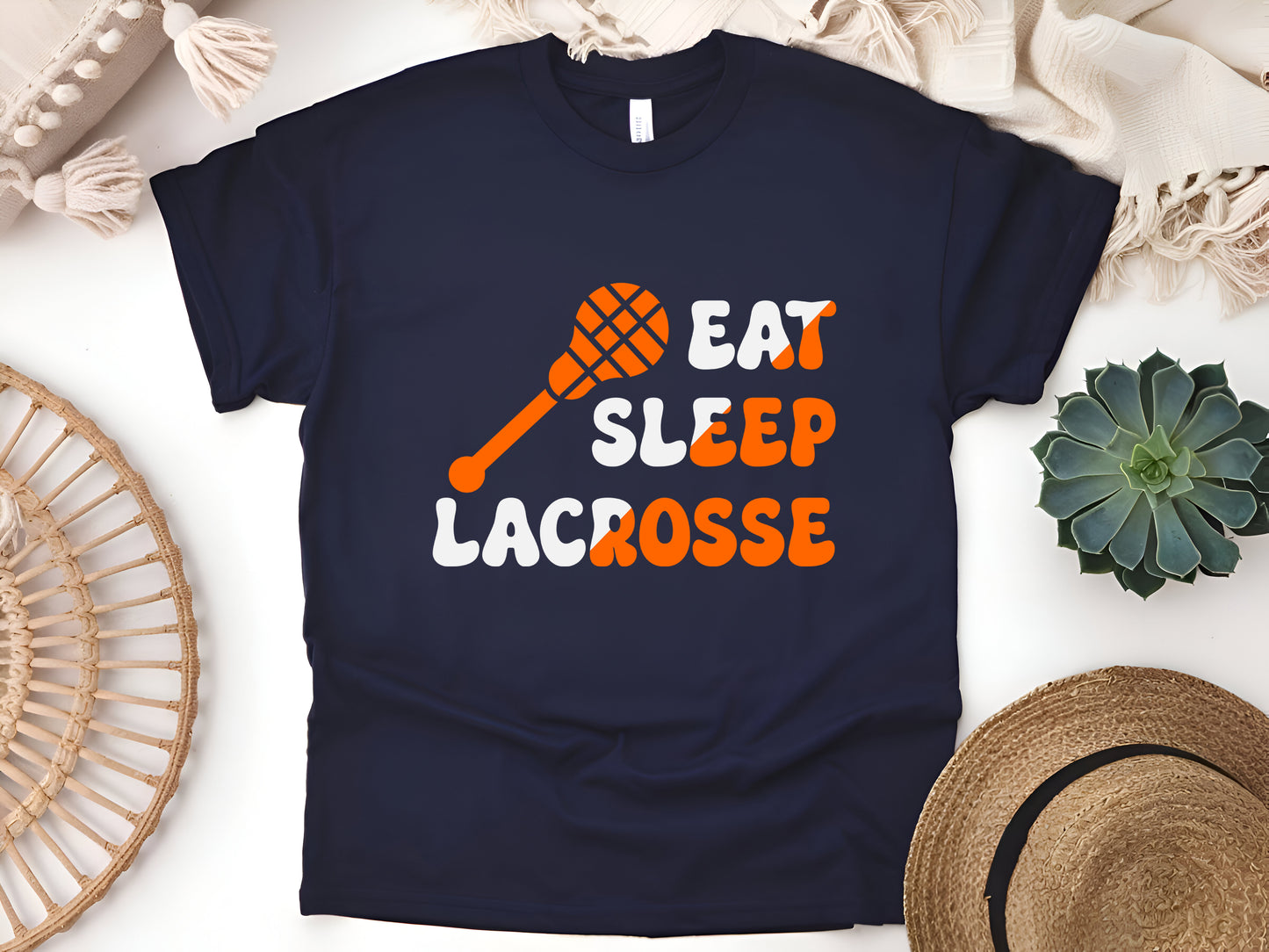 Eat Sleep Lacrosse T-Shirt – Funny Lax Player Tee, Cool Gift for Lacrosse Fans & Athletes, Unisex Sports Shirt for Game Day