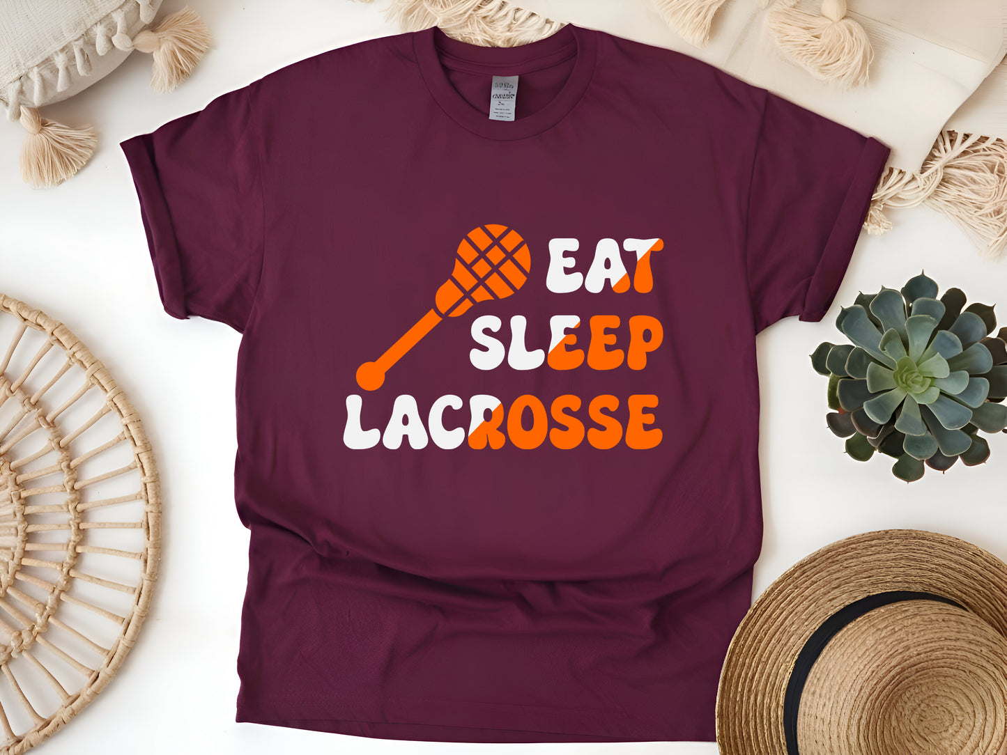 Eat Sleep Lacrosse T-Shirt – Funny Lax Player Tee, Cool Gift for Lacrosse Fans & Athletes, Unisex Sports Shirt for Game Day