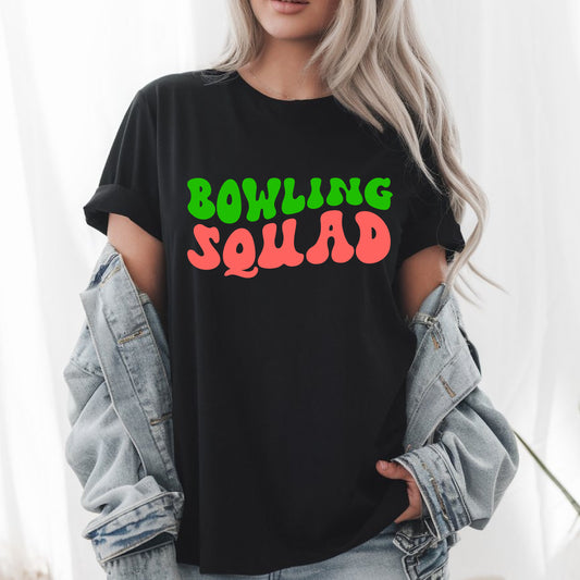 Bowling Squad T-Shirt Funny Team Matching Outfit for League Nights and Tournaments