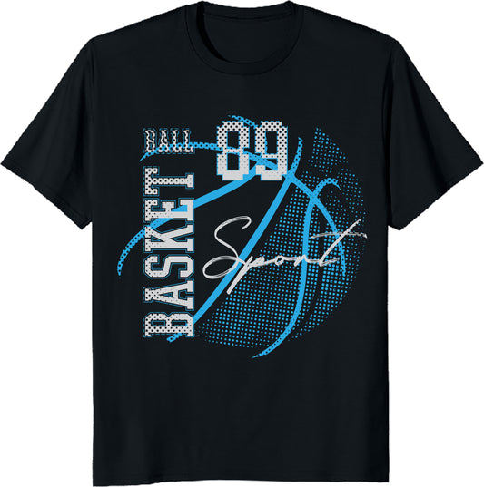 Custom Number Basketball T-Shirt - Minimalist Sports Player Jersey Tee