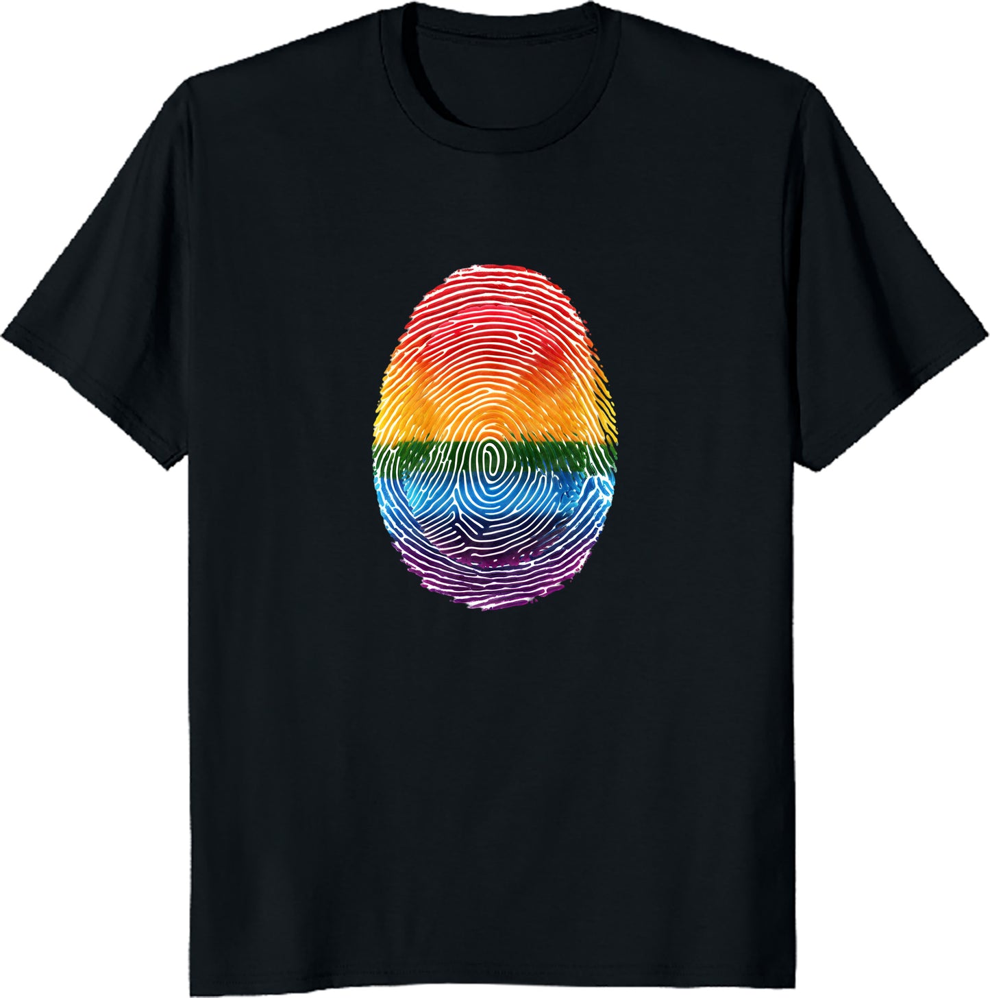 Rainbow Fingerprint Pride T-Shirt – LGBTQ+ Identity - Equality Tee