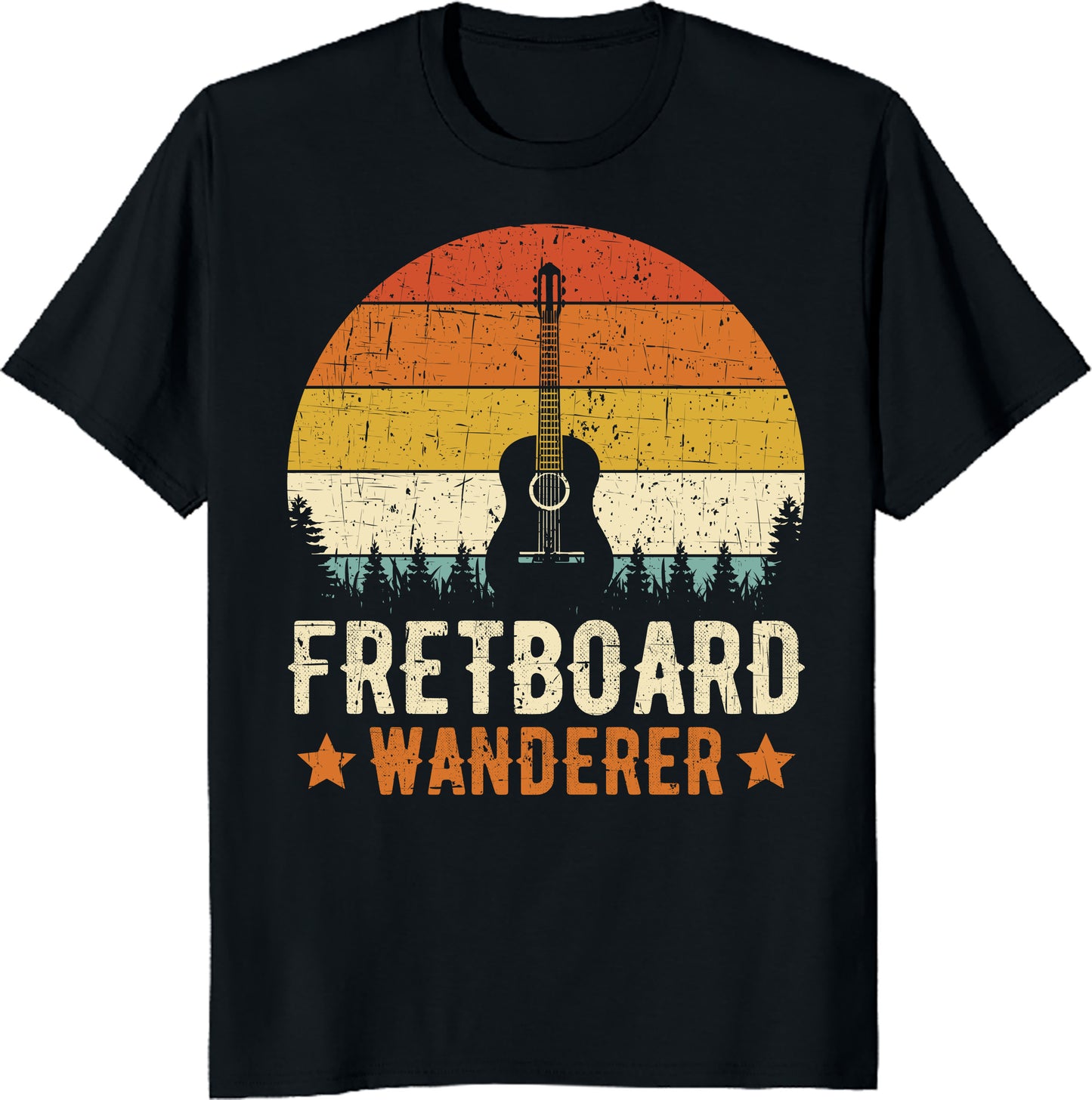 Fretboard Wanderer Guitar T-Shirt - Musician Unisex Tee - Guitar Lover Gift - Printed in USA