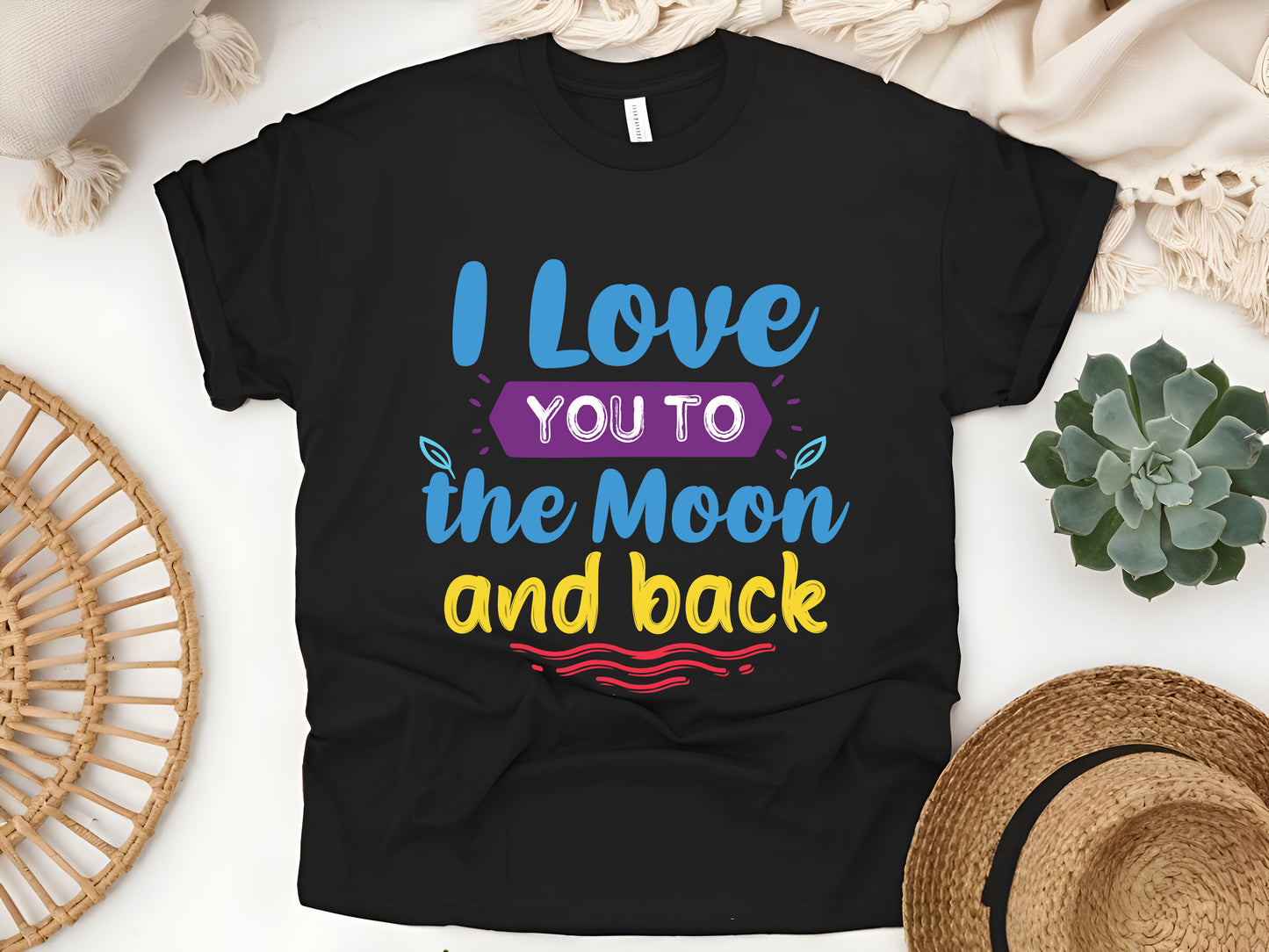 I Love You to the Moon and Back T-Shirt - Cute Romantic Gift Tee - Anniversary Valentine’s Day Unisex Shirt