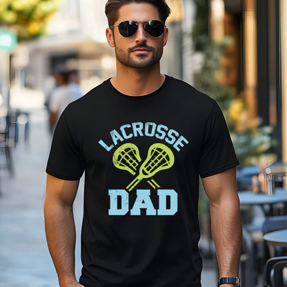 Lacrosse Dad T-Shirt – Funny Lax Father Tee, Cool Gift for Proud Lax Dads, Game Day Sports Shirt, Unisex Fit for Fathers