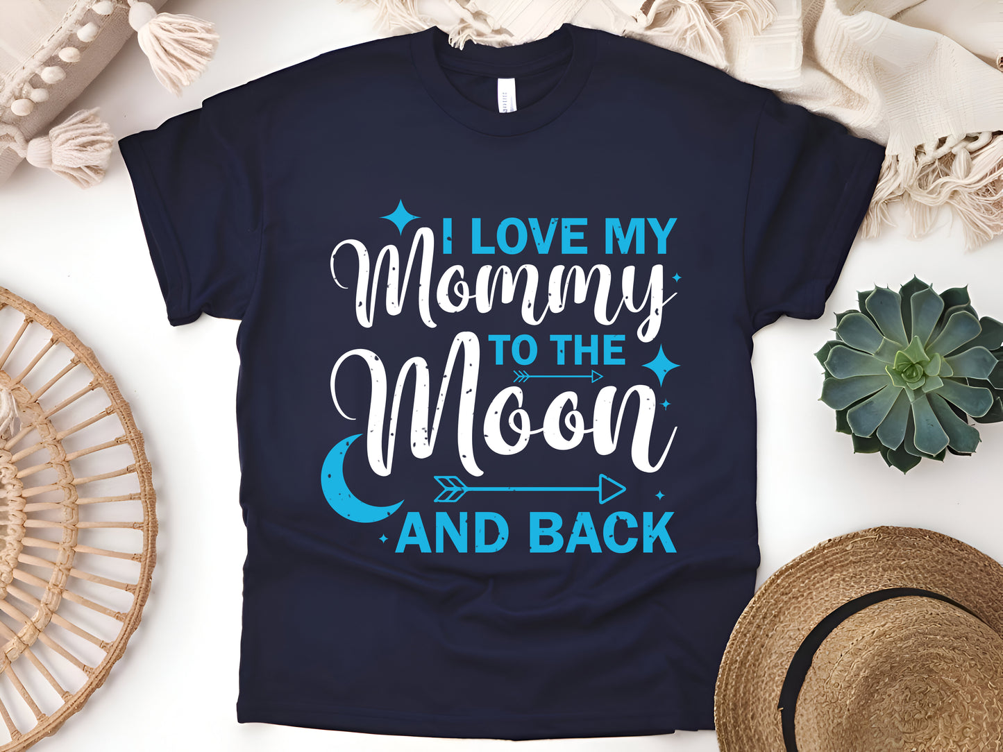 I Love My Mommy to the Moon and Back Shirt - Cute Mother’s Day Gift Tee - Unisex T-Shirt