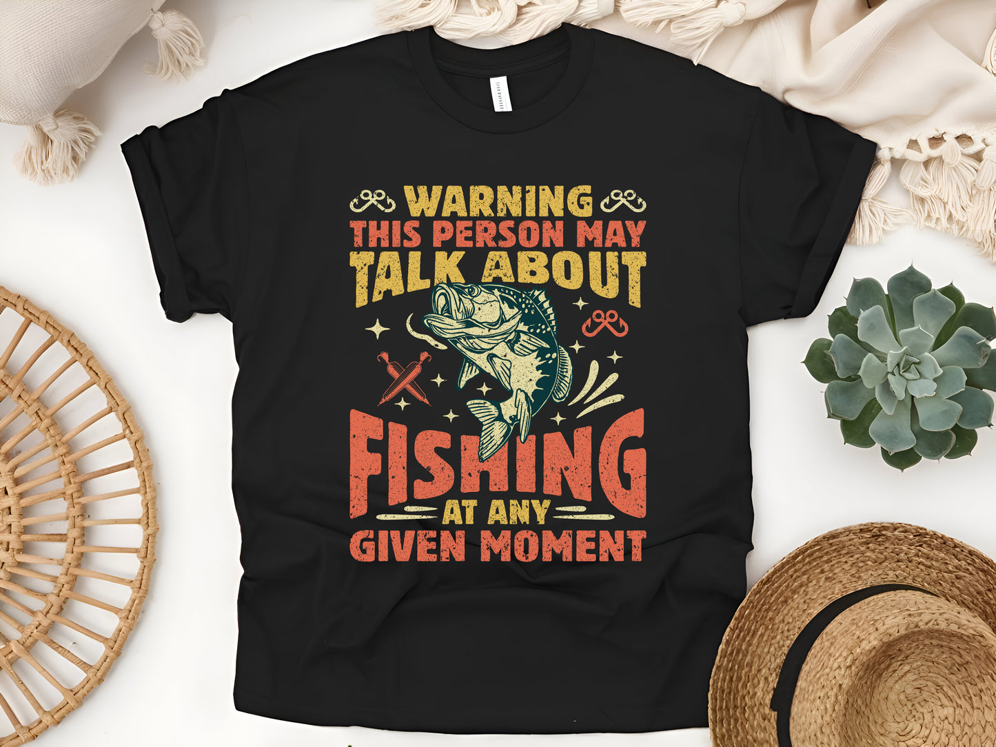 This Person May Talk About Fishing At Any Given Moment T-Shirt - Funny Fisherman Gift Tee