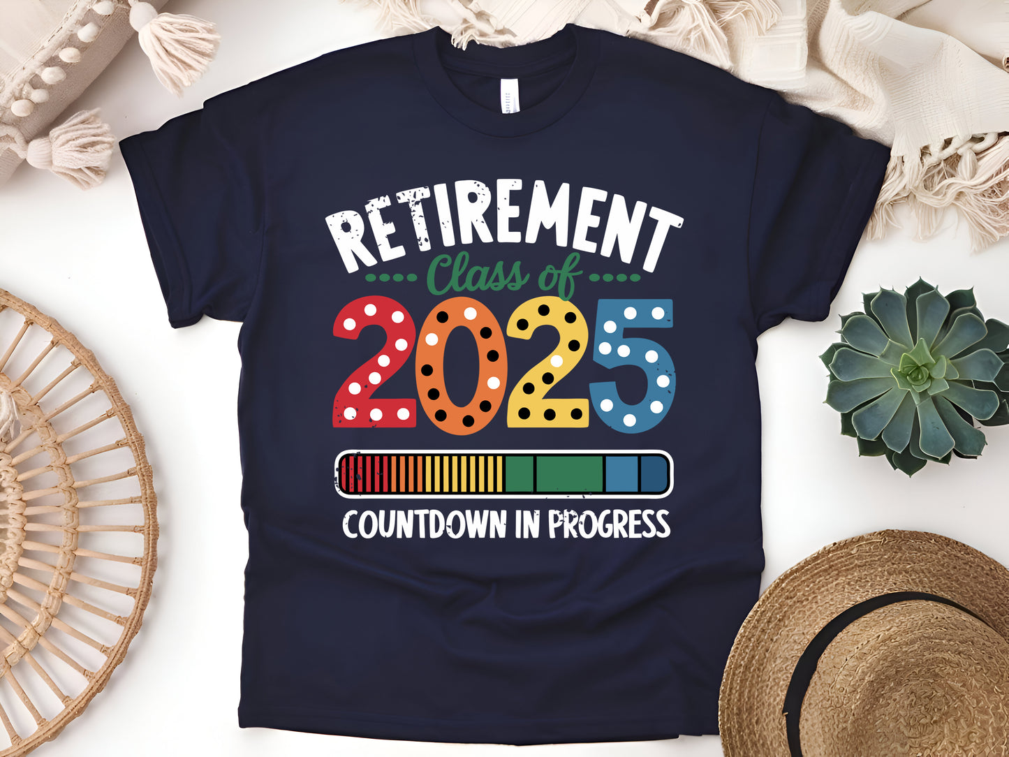 Retirement Class of 2025 T-Shirt – Teacher Countdown Loading Funny Gift