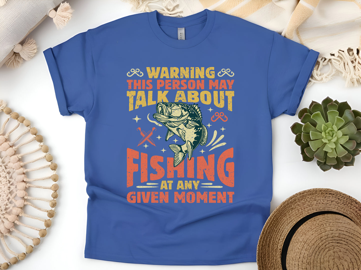 This Person May Talk About Fishing At Any Given Moment T-Shirt - Funny Fisherman Gift Tee