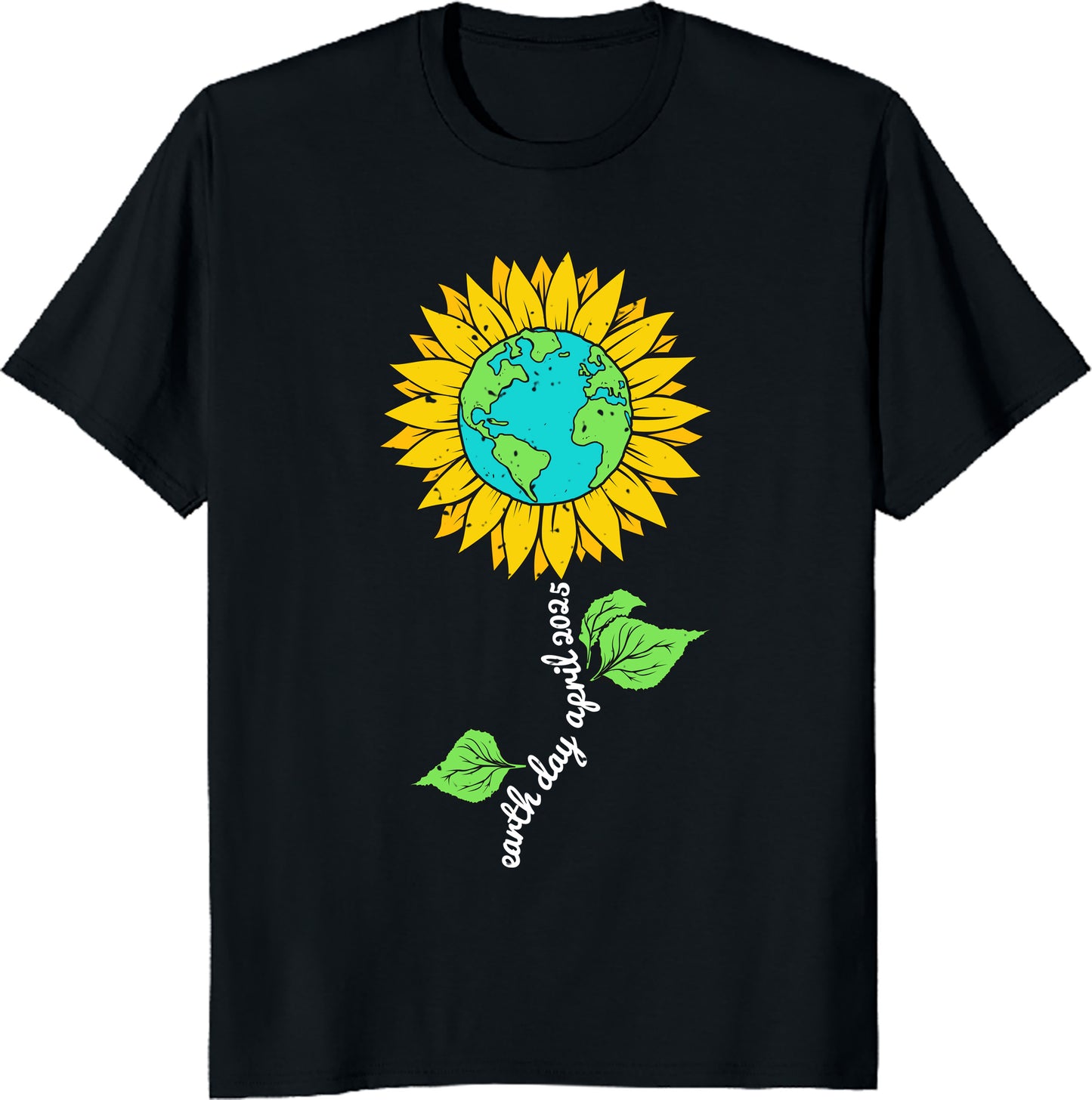 Sunflower Restore Earth Day T-Shirt - Eco-Friendly Nature Lover Tee