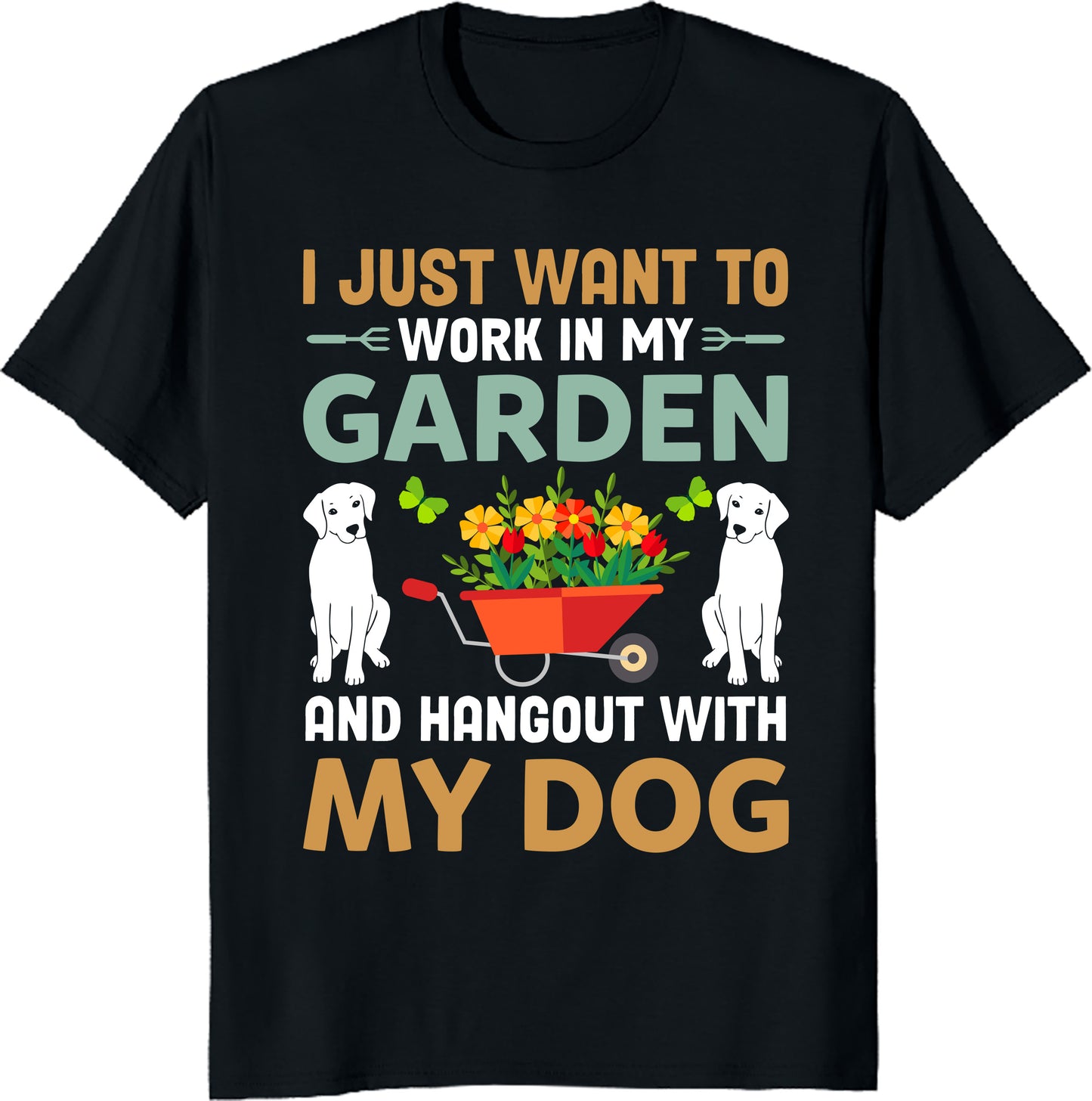 Gardening & Dog Lover Unisex Tee – Garden Pet Gift for Plant Enthusiasts