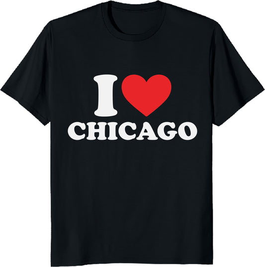 I Love Chicago Unisex Tee - Printed in USA