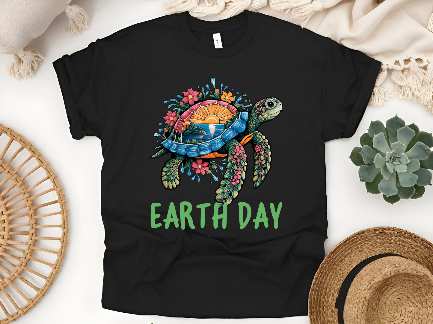 Sea Turtle Earth Day – Save the Ocean Eco-Friendly T-Shirt