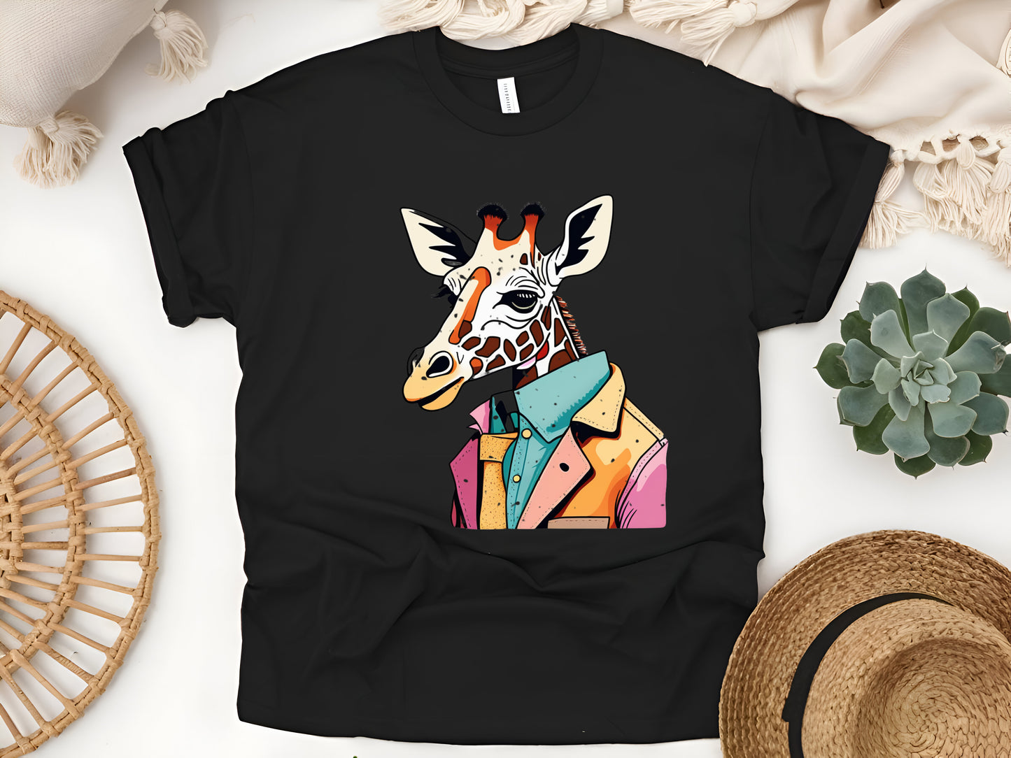 Stylish Giraffe T-Shirt - Trendy Animal Graphic Tee, Unique Gift for Animal Lovers