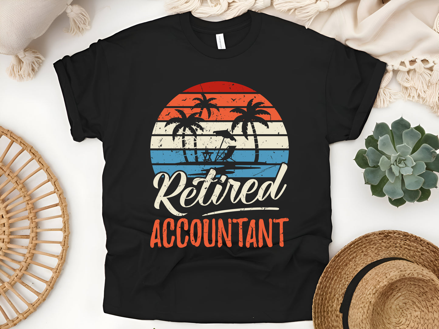 Vintage Retired Accountant T-Shirt - Funny Retirement Gift, Classic CPA Farewell Tee, Unisex Retired Life Shirt