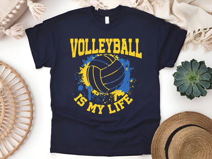 Beach Volleyball Is My Life T-Shirt - Cool Athlete Tee, Sand Volleyball Lover Gift, Unisex Casual Shirt