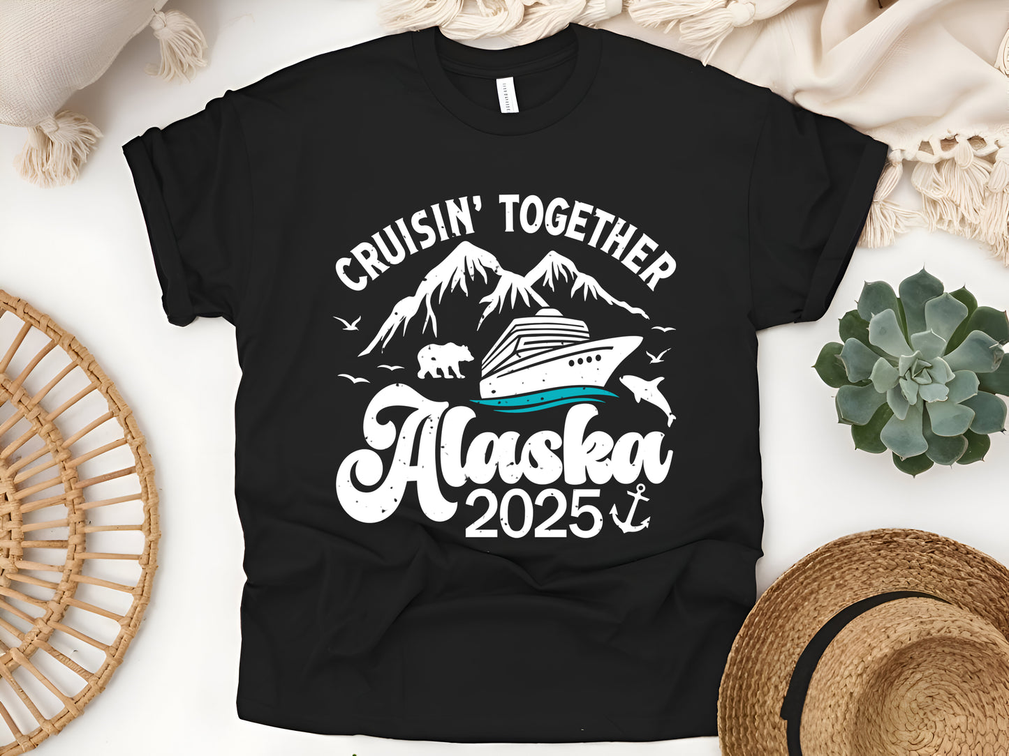 Alaska Cruise 2025 T-Shirt - Family Trip Matching Cruise Vacation Tee - Fun Travel Gift