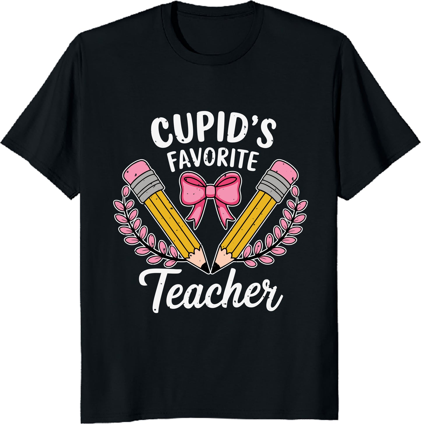 Happy Valentine Tee - Cupid's Favorite Teacher Cute Heart Valentines Day Women Kid T-Shirt