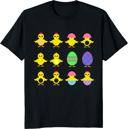 Cute Easter Chicks & Eggs T-Shirt – Fun Spring Holiday Tee