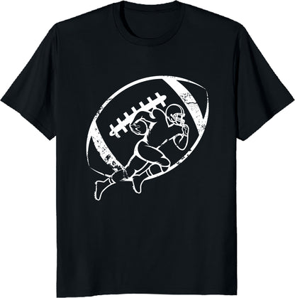 American Football Player with Ball Unisex Tee - Sports Graphic T-Shirt