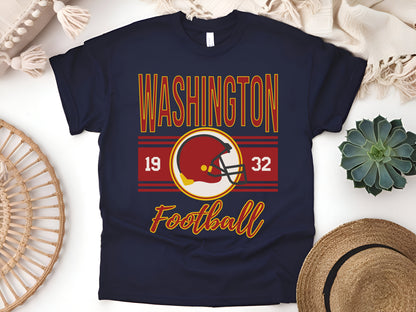 Washington Football 1932 T-Shirt – Vintage Retro Football Fan Tee – Classic Washington Sports Lover Shirt