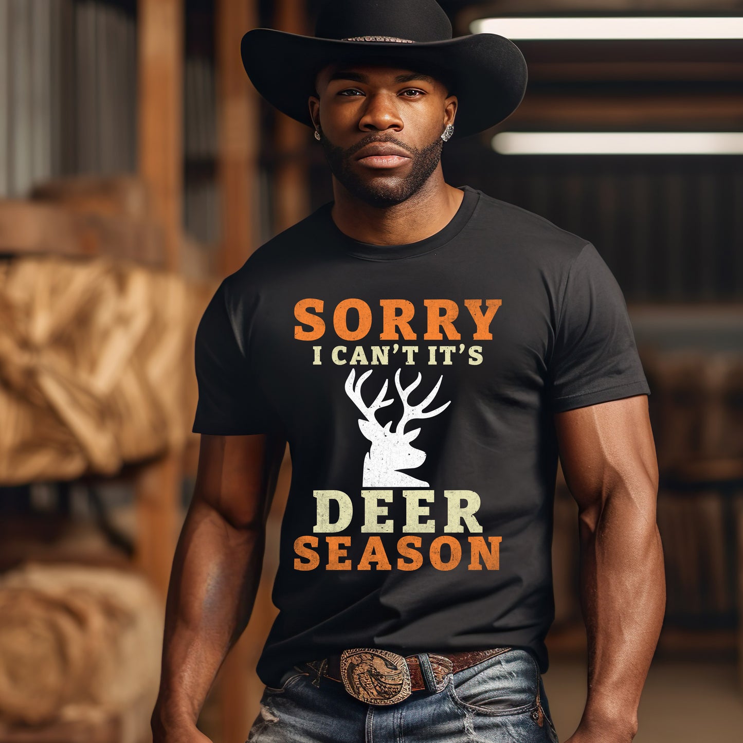 Sorry, I Can’t It’s Deer Season T-Shirt – Funny Hunting Tee for Hunters & Outdoor Enthusiasts