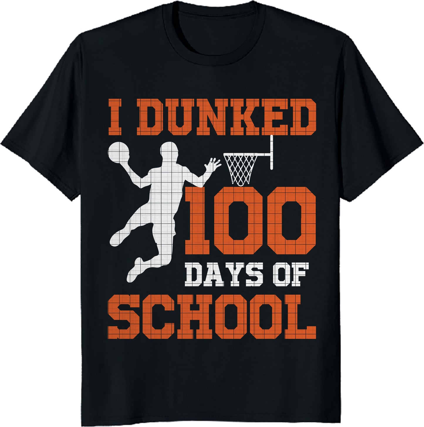 I Dunked 100 Days of School T-Shirt - Fun Basketball School Celebration Tee