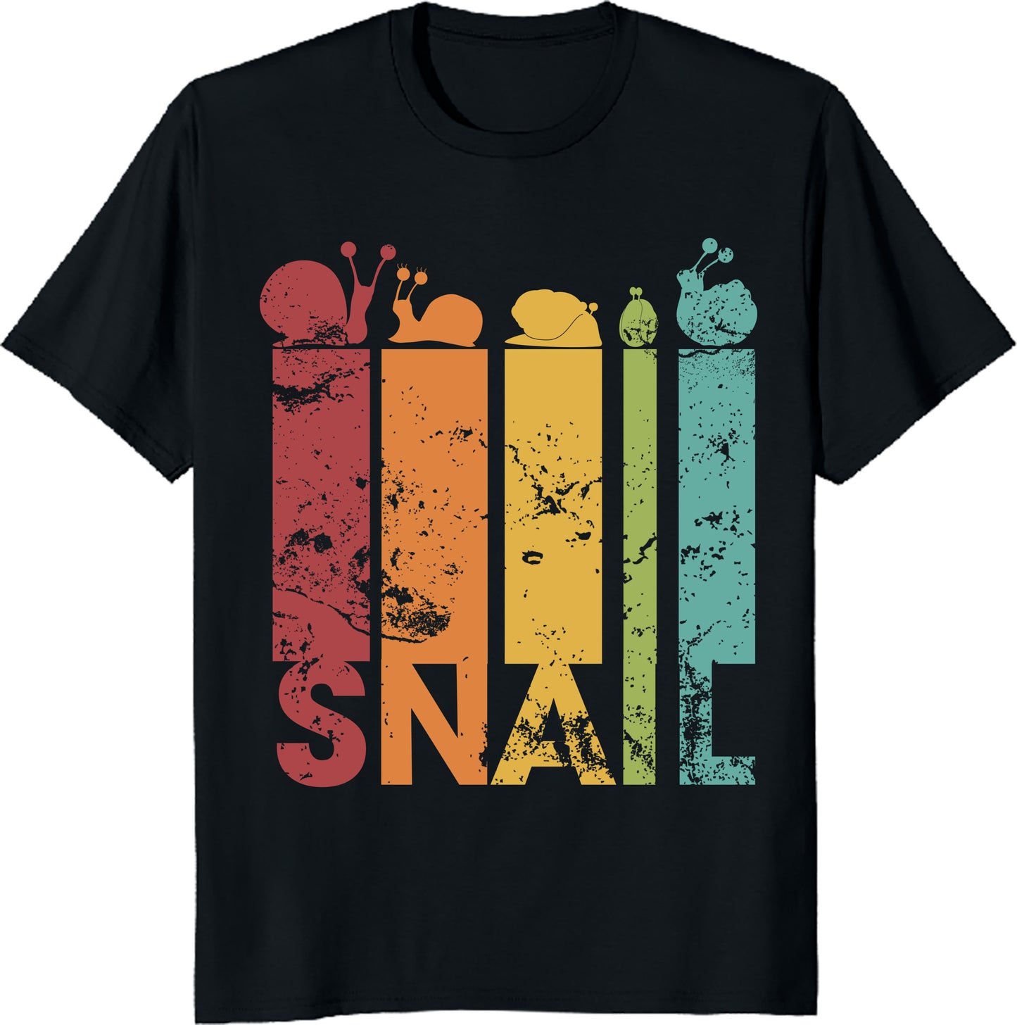 Retro Snail Funny Vintage Graphic Tee - Cool Snail Design Shirt