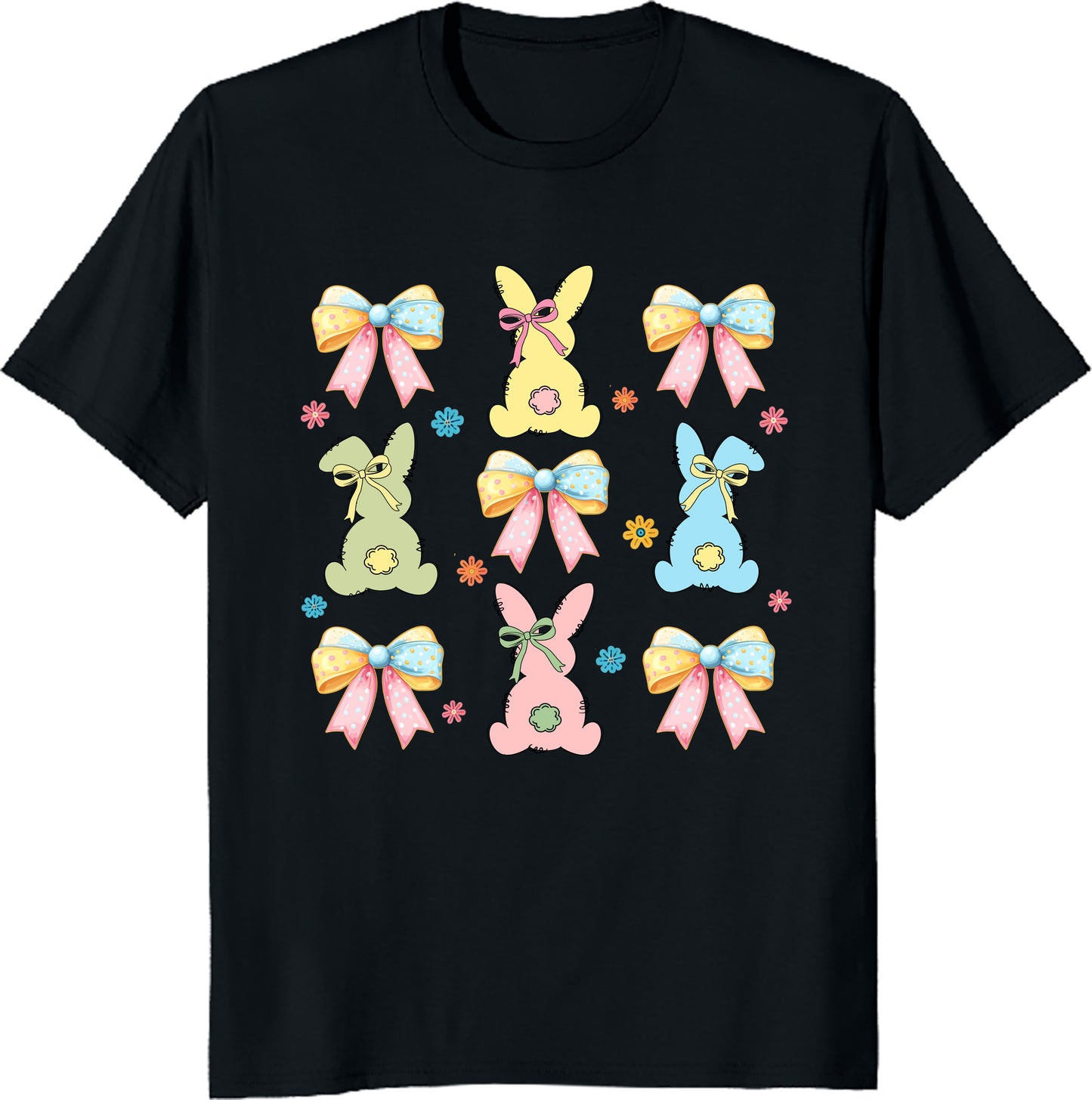 Bunny Easter Coquette Bow Unisex Tee – Cute Rabbit Aesthetic Shirt