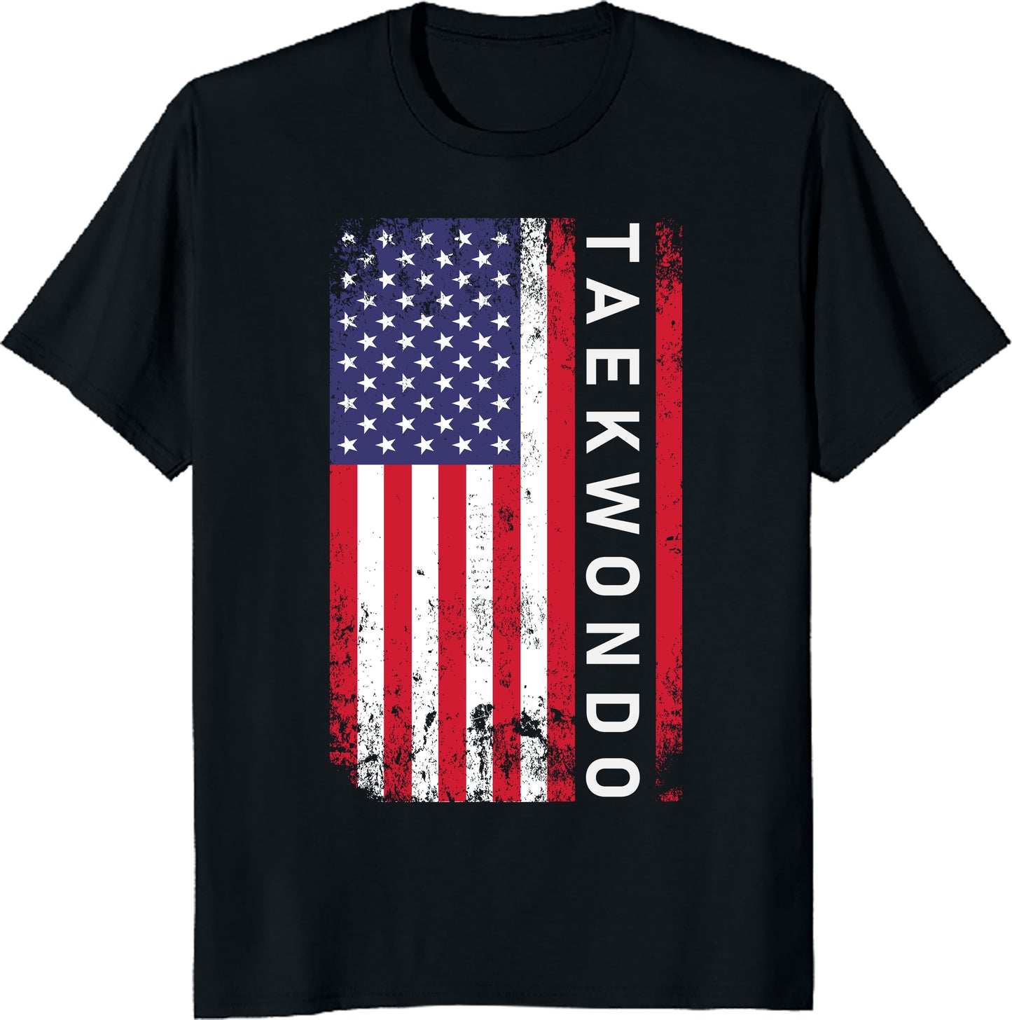 Taekwondo Martial Arts – USA Flag Patriotic T-Shirt