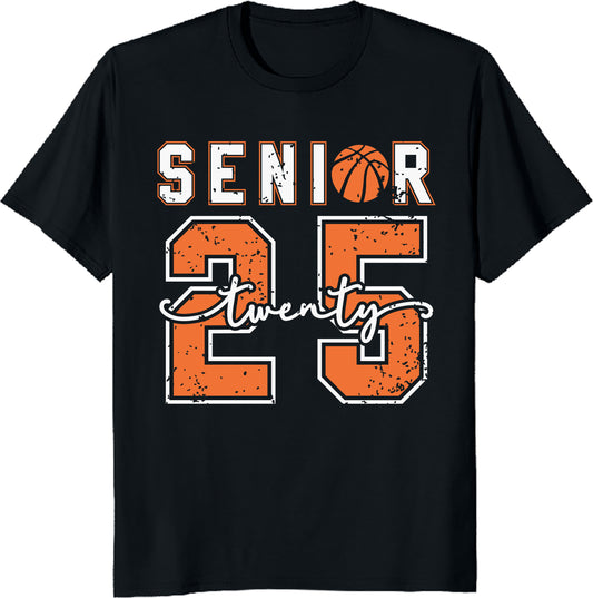 Senior Twenty Basketball T-Shirt - Class of 2025 Graduation Tee