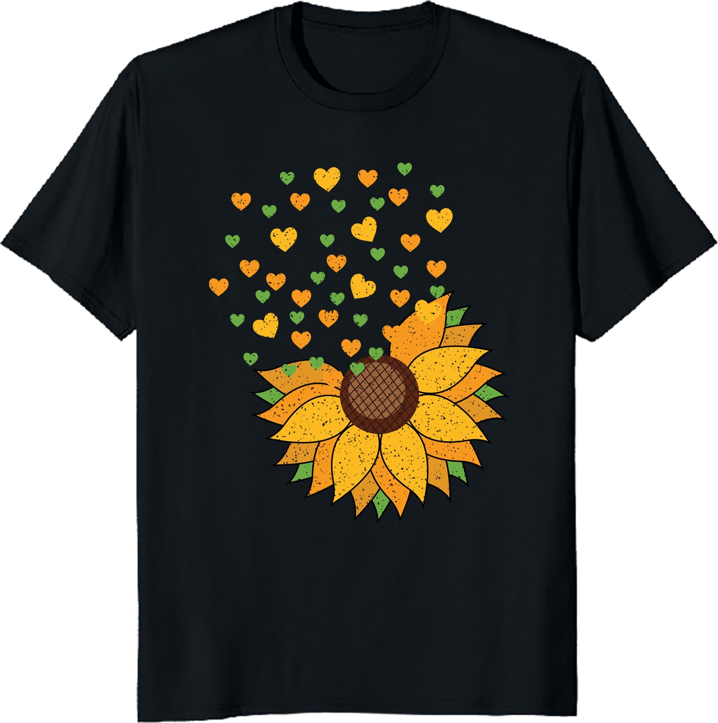 Sunflower Hearts T-Shirt - Cute Floral Love Graphic Tee