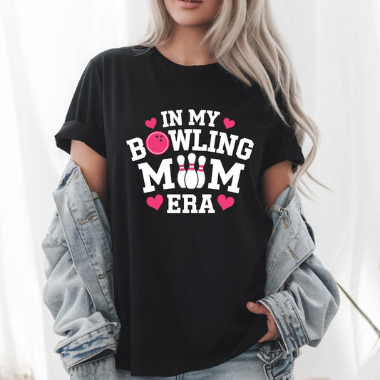 In My Bowling Mom Era Funny Bowling T-Shirt for Proud Moms & League Supporters