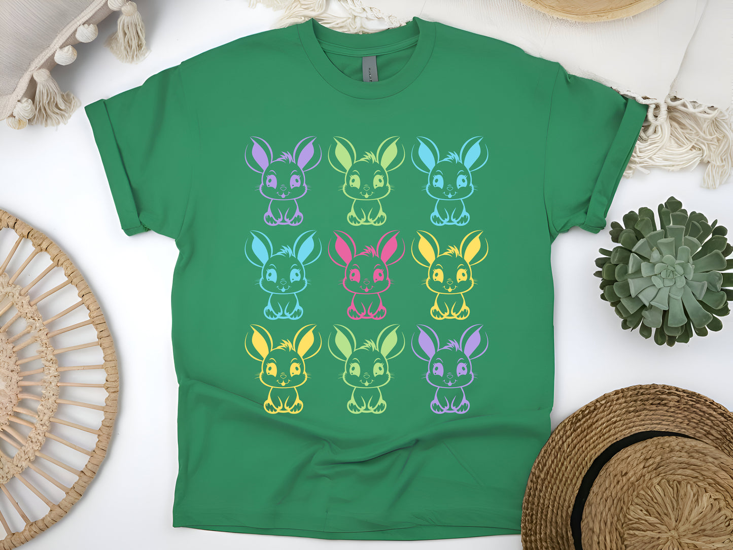 Easter Day Funny Eggs T-Shirt, Plaid Leopard Bunny Easter Shirt, Cute Spring Holiday Tee for Women and Kids, Easter Egg Hunt Outfit Gift