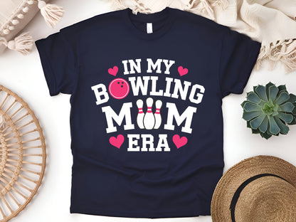 In My Bowling Mom Era Funny Bowling T-Shirt for Proud Moms & League Supporters