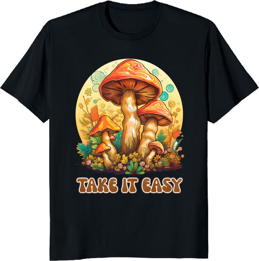 Mushroom Guardian in the Wild Unisex Tee - Take It Easy Nature Shirt