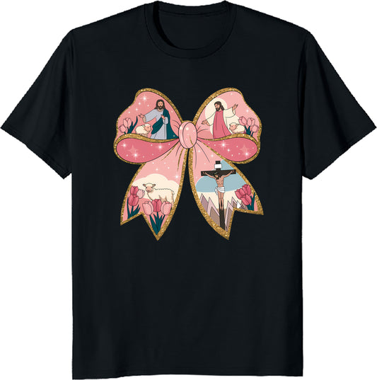 Easter Coquette Bow Unisex Tee – Jesus Christian Aesthetic Shirt