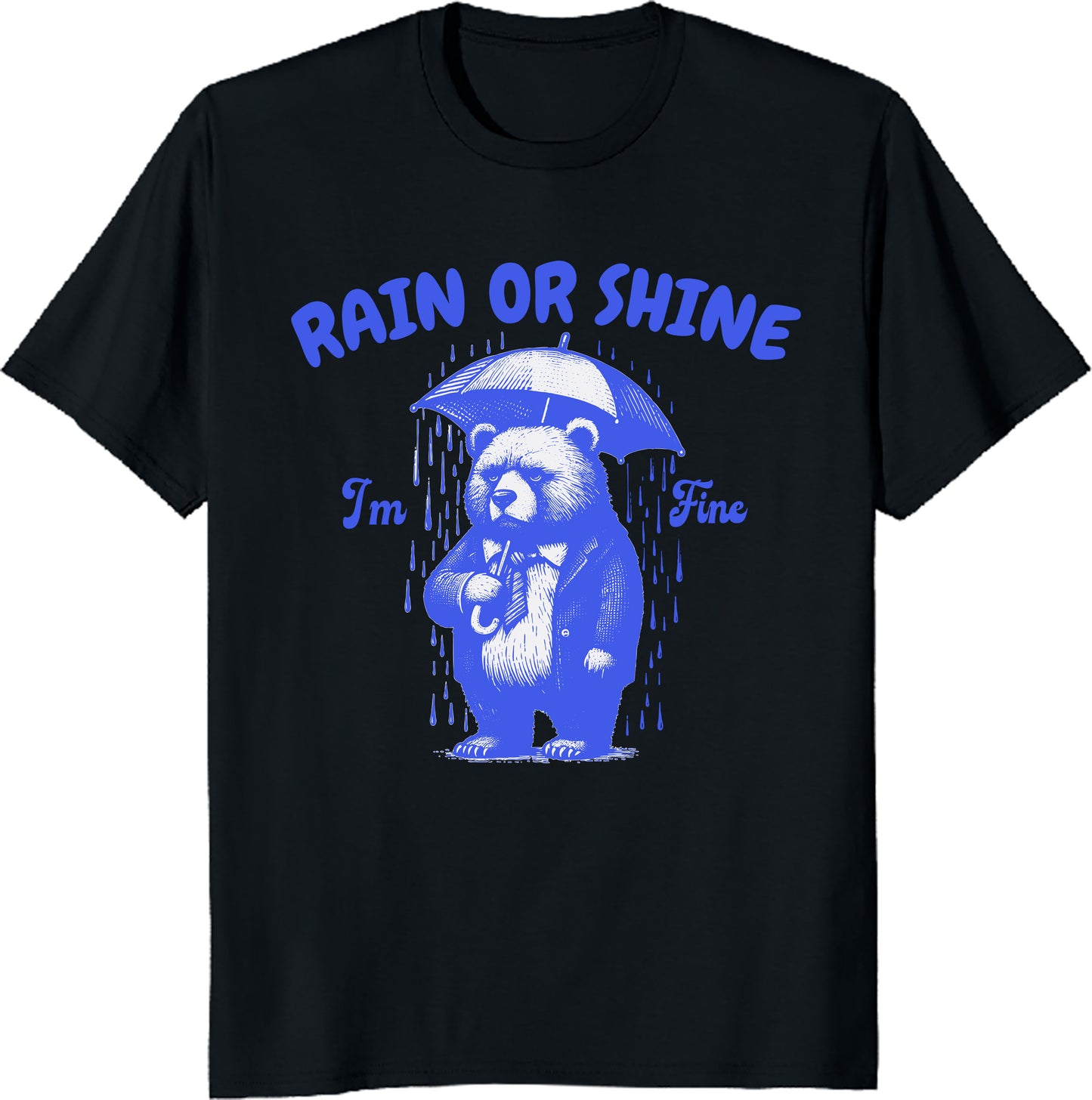 Rainy Dog T-Shirt - Cute Puppy in the Rain, Aesthetic Dog Lover Tee, Cozy Pet Graphic, Gift for Dog Owners